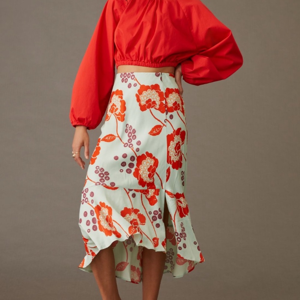 Anthropologie Flounced Skirt - Size L